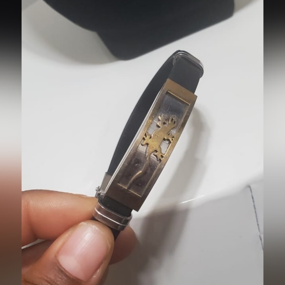 Mens Bracelets Tweezers Bracelets Black + Gold Fashion Bracelet. 🌴 - Picture 7 of 8